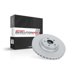 Jeep Renegade Brake Rotor (1) - Front - PowerStop - Evolution Geomet Coated - Silver - `15-`19