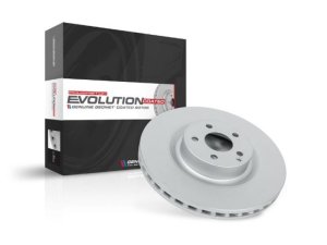 Jeep Renegade Brake Rotor (1) - Front - PowerStop - Evolution Geomet Coated - Silver - `15-`19