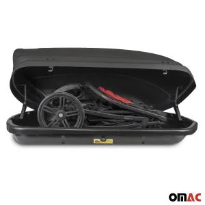 Roof Rack Cargo Box - 14 Cubic Feet - Dual Side Opening - Black