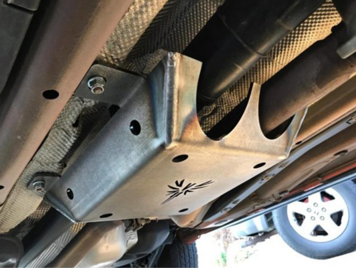 Jeep Renegade Skid Plate - Valkyrie - Rear Drive Shaft - Raw Metal Finish