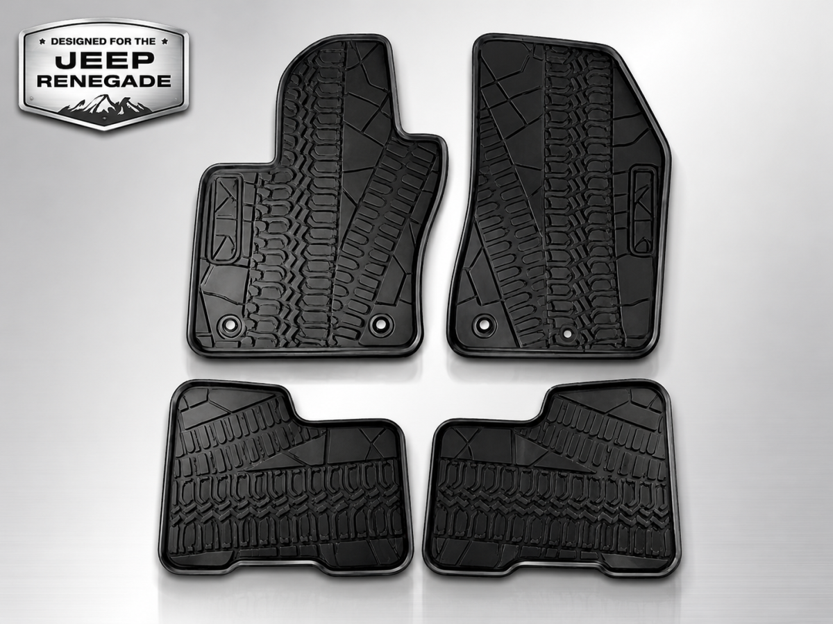 Jeep Renegade Floor Mats - All Weather Rubber - Premium Version Jeep Renegade Floor Mats - All Weather Rubber - Premium Version