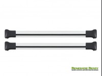 Jeep Renegade Roof Rack Cross Bars - for models w/ factory roof rails - Silver