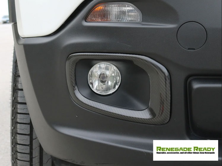 Jeep Renegade Front Fog Light Trim - Carbon Fiber