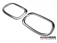 Jeep Renegade Rear Reflector Light Trim - Dark Stainless Steel