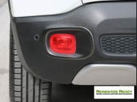 Jeep Renegade Rear Reflector Light Trim - Dark Brushed Stainless Steel