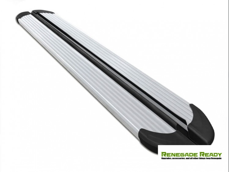 Jeep Renegade Side Steps - APA Running Boards - Silver / Aluminum