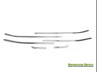 Jeep Renegade Door Trim - Side Window Molding Kit - Brushed Steel