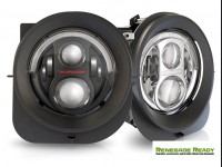 Jeep Renegade Projector Headlights w/ DRL Light Bar - LED - Black