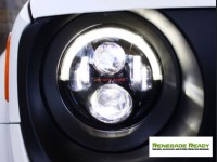 Jeep Renegade Projector Headlights w/ DRL Light Bar - LED - Chrome