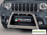 Jeep Renegade Front Bumper Guard - Misutonida - Medium - Sport/ Latitude/ Limited - 2018+ Models - Chrome