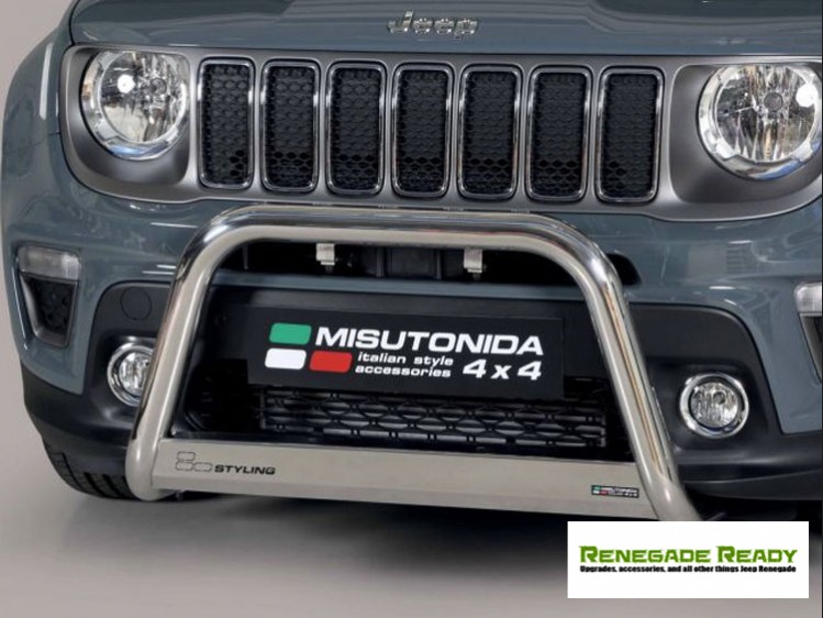 Jeep Renegade Front Bumper Guard - Misutonida - Medium - Sport/ Latitude/ Limited - 2019+ Models - Chrome