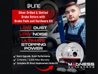 Jeep Renegade Brake Kit - Rear - R1 Concepts - Ceramic Brake Pads - eLINE Drilled + Slotted Rotors