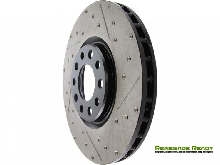 FIAT 500X Performance Brake Rotor - Drilled and Slotted - Front Left