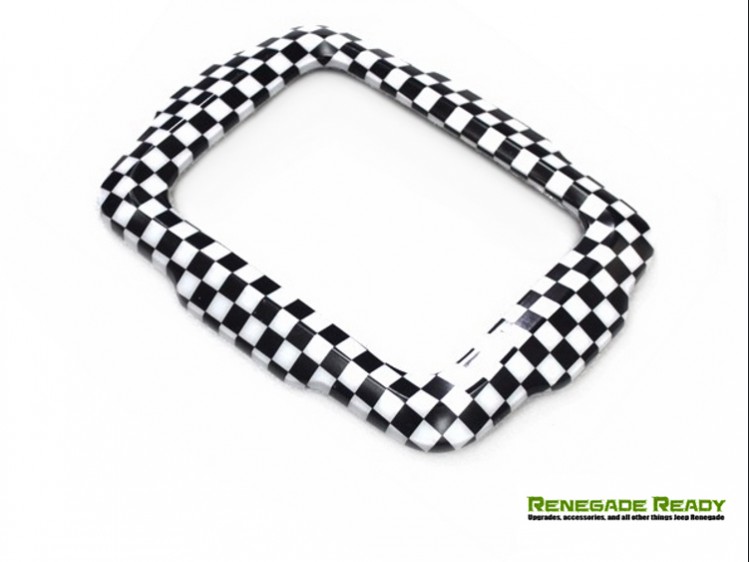 Jeep Renegade Radio Bezel Trim Piece - Checkered Pattern - Uconnect 3.0/ 5.0 Systems