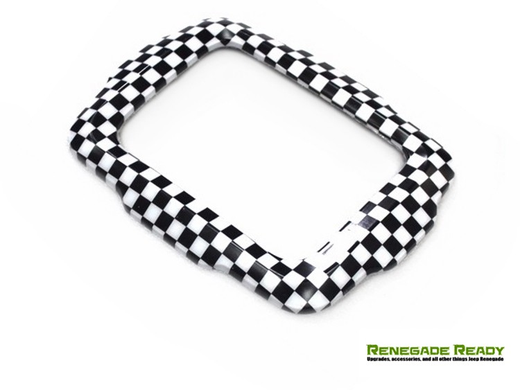 Jeep Renegade Radio Bezel Trim Piece - Checkered Pattern - Uconnect 3.0/ 5.0 Systems