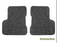 Jeep Renegade All Weather Floor Mats - Custom Rubber Woven Carpet - Black + Grey 