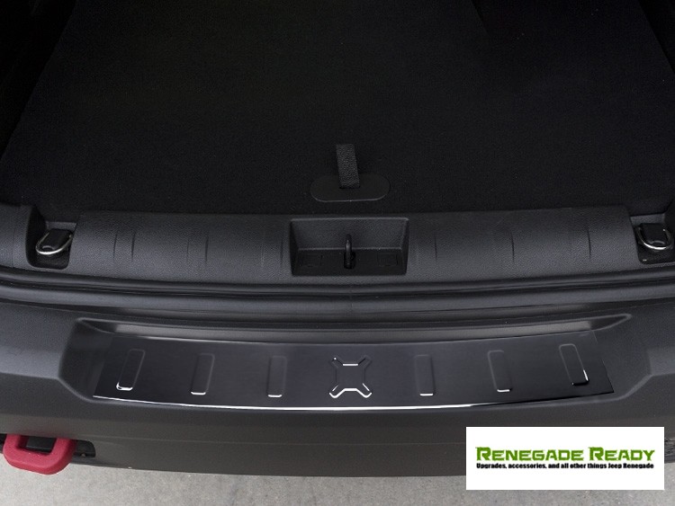 Jeep Renegade Rear Bumper Sill Cover - Black Chrome Stainless Steel