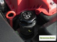 Jeep Renegade Oil Cap - 1.4L Turbo - Scorpion Logo - Black Anodized Billet