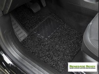 Jeep Renegade All Weather Floor Mats - Custom Rubber Woven Carpet - Black 