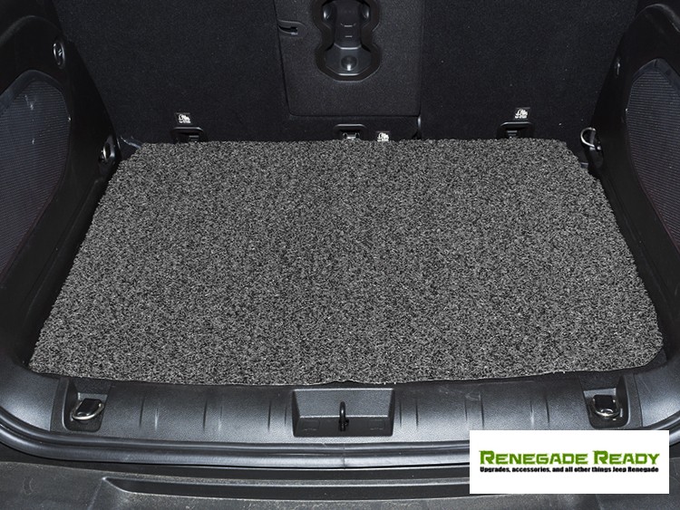 Jeep Renegade All Weather Cargo Mat - Custom Rubber Woven Carpet - Black and Grey 