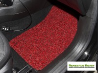 Jeep Renegade All Weather Floor Mats - Custom Rubber Woven Carpet - Red + Black 