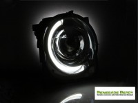 Jeep Renegade Projector Headlights w/ DRL Light Bar - Spyder Auto - xTune - Black