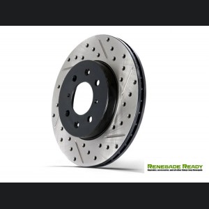 Jeep Renegade Performance Brake Rotor - StopTech - Drilled + Slotted - Rear Left
