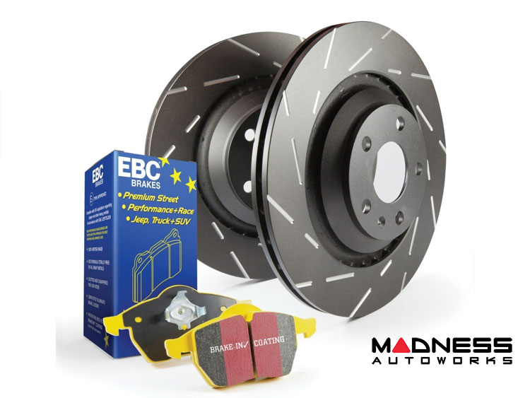 Jeep Renegade Brake Pads + Rotors - Rear - S9 USR Slotted Rotors - Yellowstuff Brake Pads 